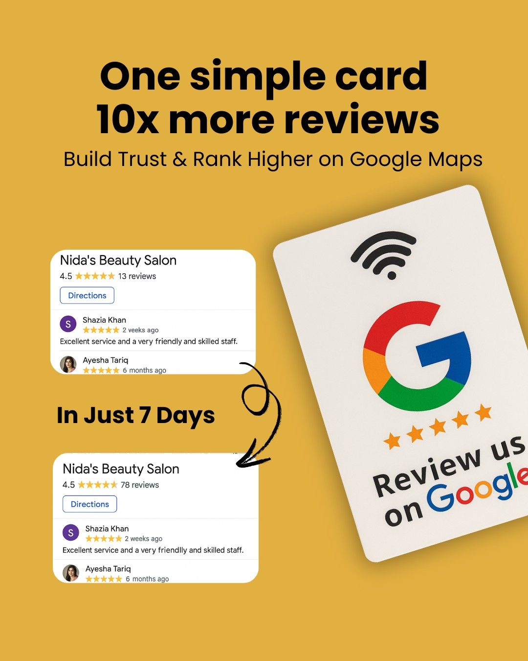 NFC review card for business